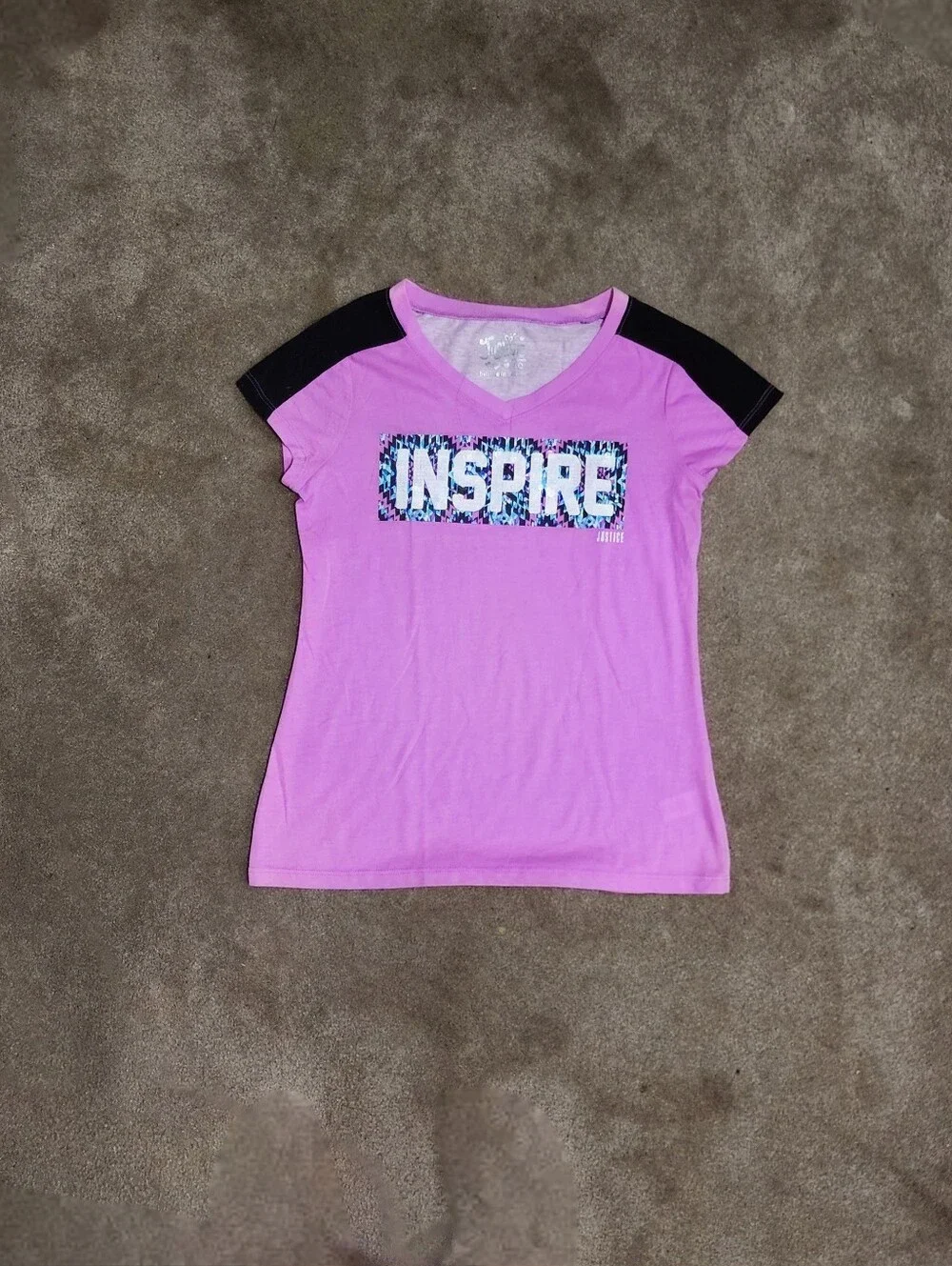 Kids Lavander Inspire Justice Tee Sz 10